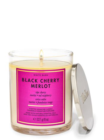 Black Cherry Merlot Single Wick Candle Single Wick Candle