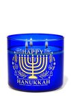 Happy Hanukkah 3-Wick Candle image number null