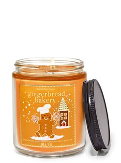 Gingerbread Bakery Mason Single Wick Candle image number null