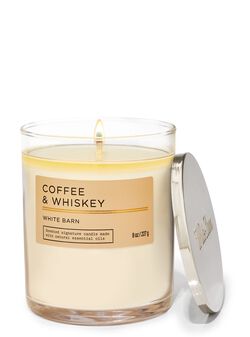 Coffee & Whiskey Signature Single Wick Candle image number null