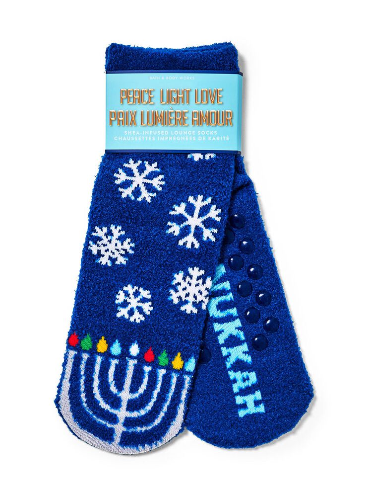 Happy Hanukkah Shea-Infused Lounge Socks Shea-Infused Lounge Socks