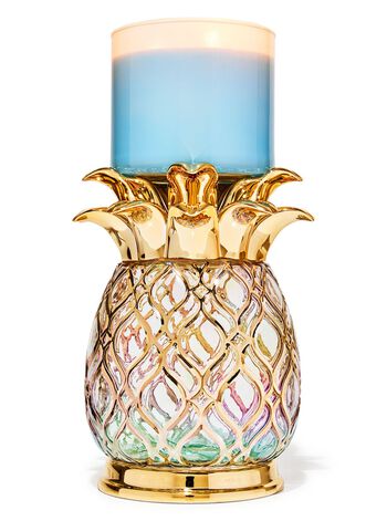 Gold Glass Pineapple 3-Wick Candle Holder 3-Wick Candle Holder