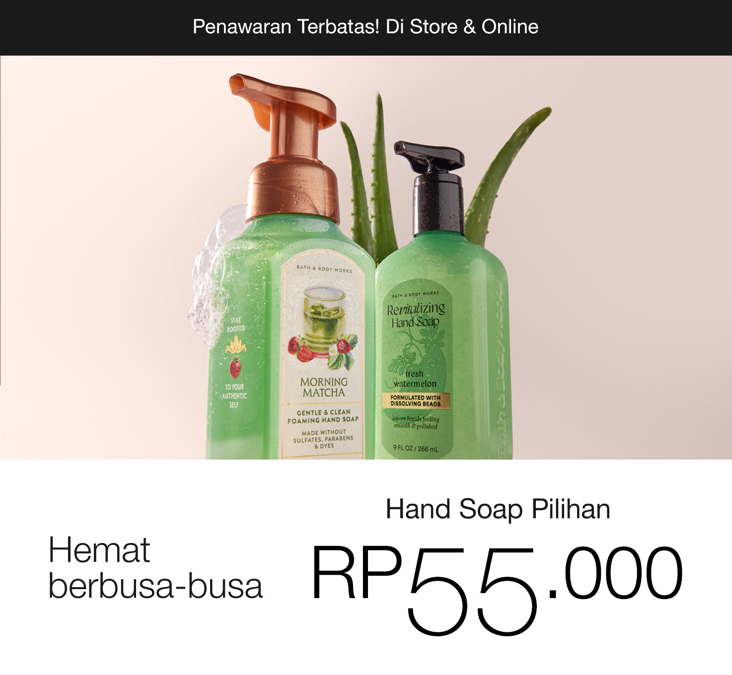 Select Hand Soaps, Buy 1 for Rp 55.000